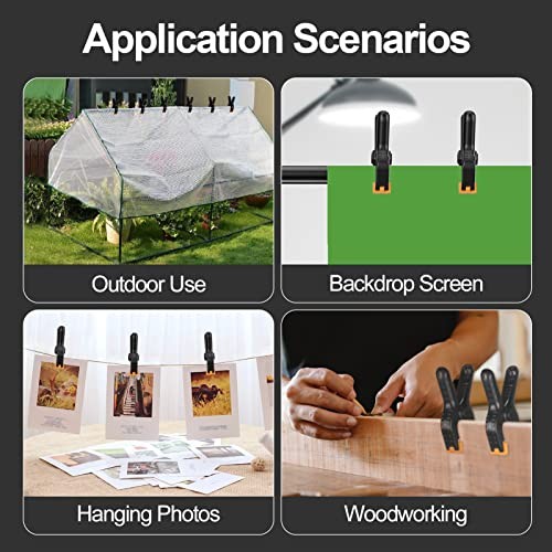 Heavy Duty Muslin Spring Clamps, 4.5 inch Photo Booth Backdrop Clips 6 clamps
