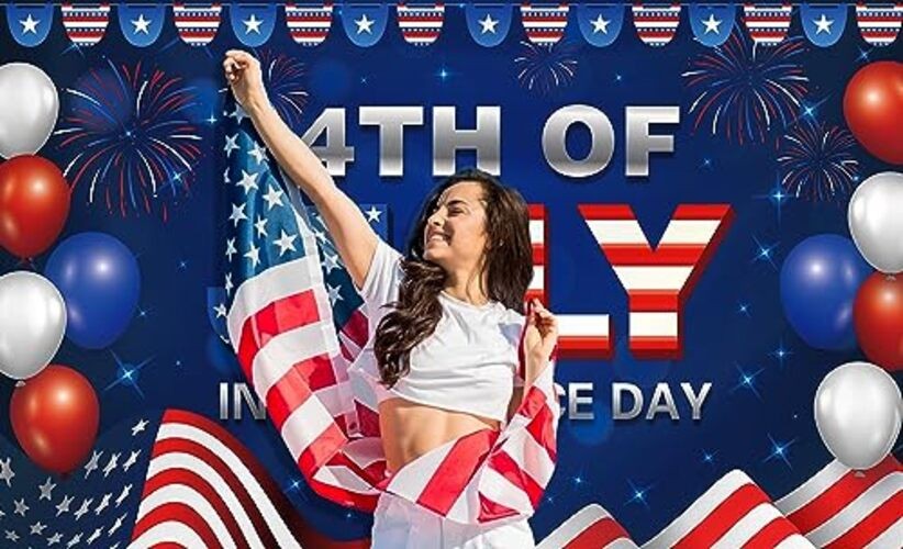4th of July Party Backdrop – USA National Patriotic Theme Studio Background