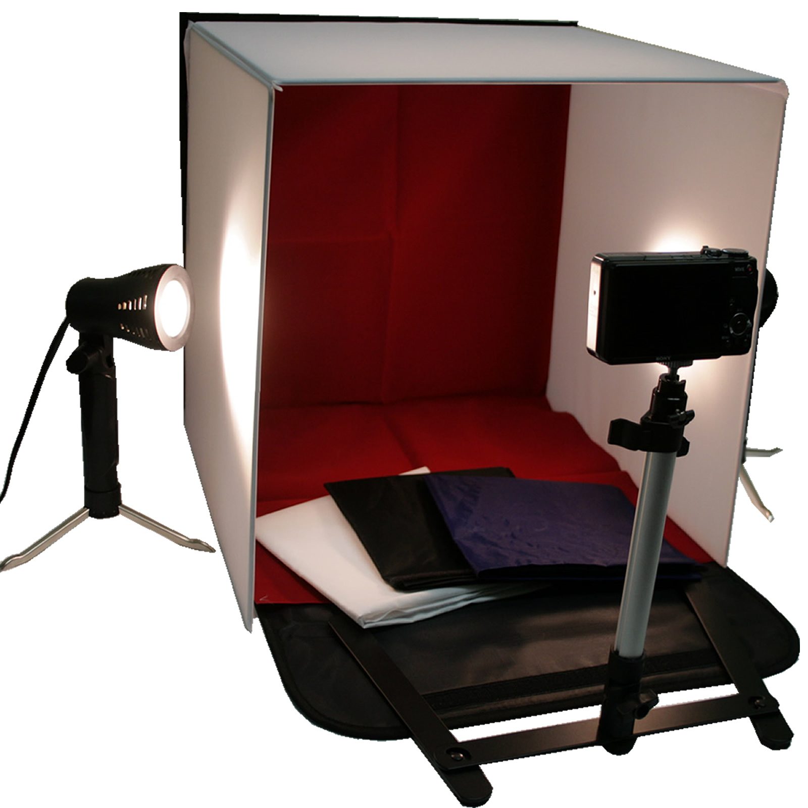 Photo Studio 16″ Photography Light Tent In A Box Backdrop Kit Carrying Case Cube