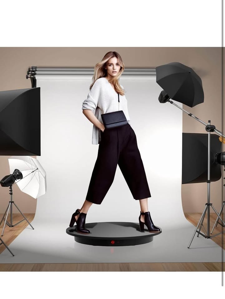 Motorized Rotating Display Stand 360° Electric Photography Turntable Remote