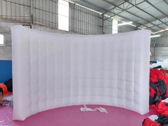 Inflatable Photo Booth Wall with Led Lights |10′ L x 5′ W x 7.6′ H| White