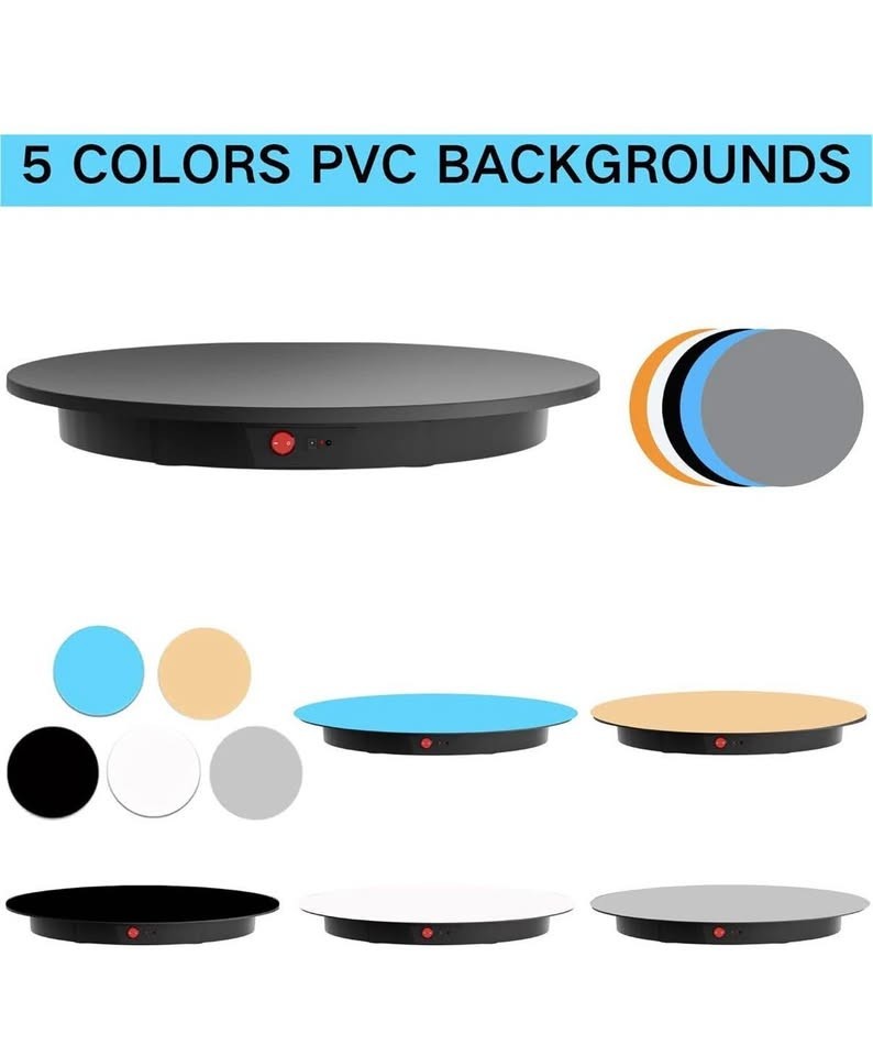 Motorized Rotating Display Stand 360° Electric Photography Turntable Remote