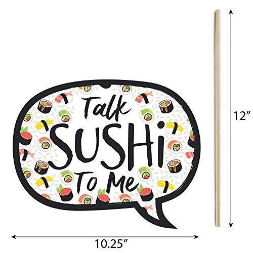 Funny Let’s Roll – Sushi – Japanese Party Photo Booth Kit – 10 Piece