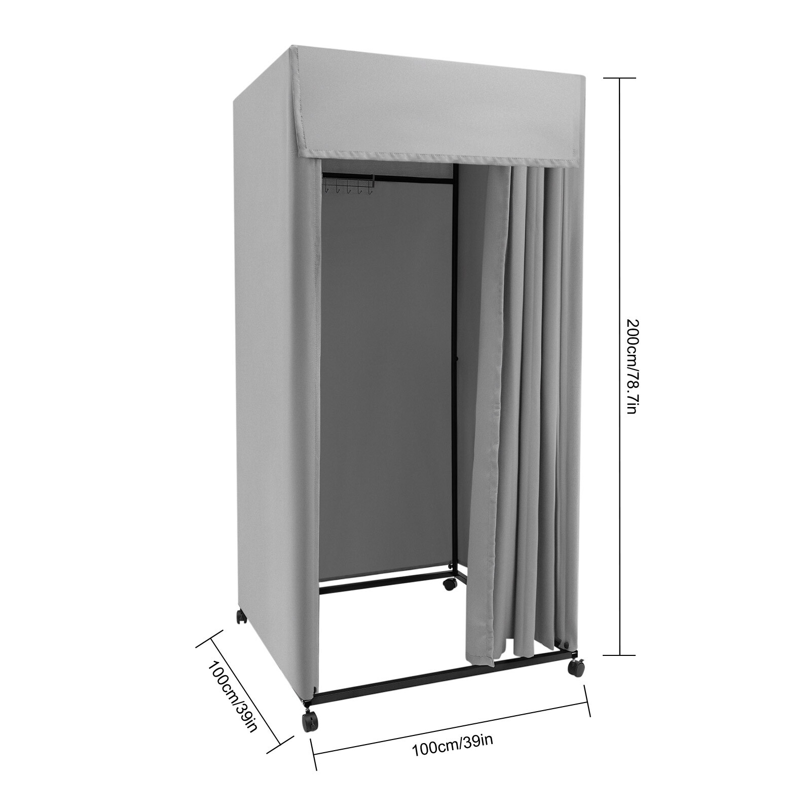 For Outdoor Beaches Portable Fitting Room Movable Freestanding Dressing Room