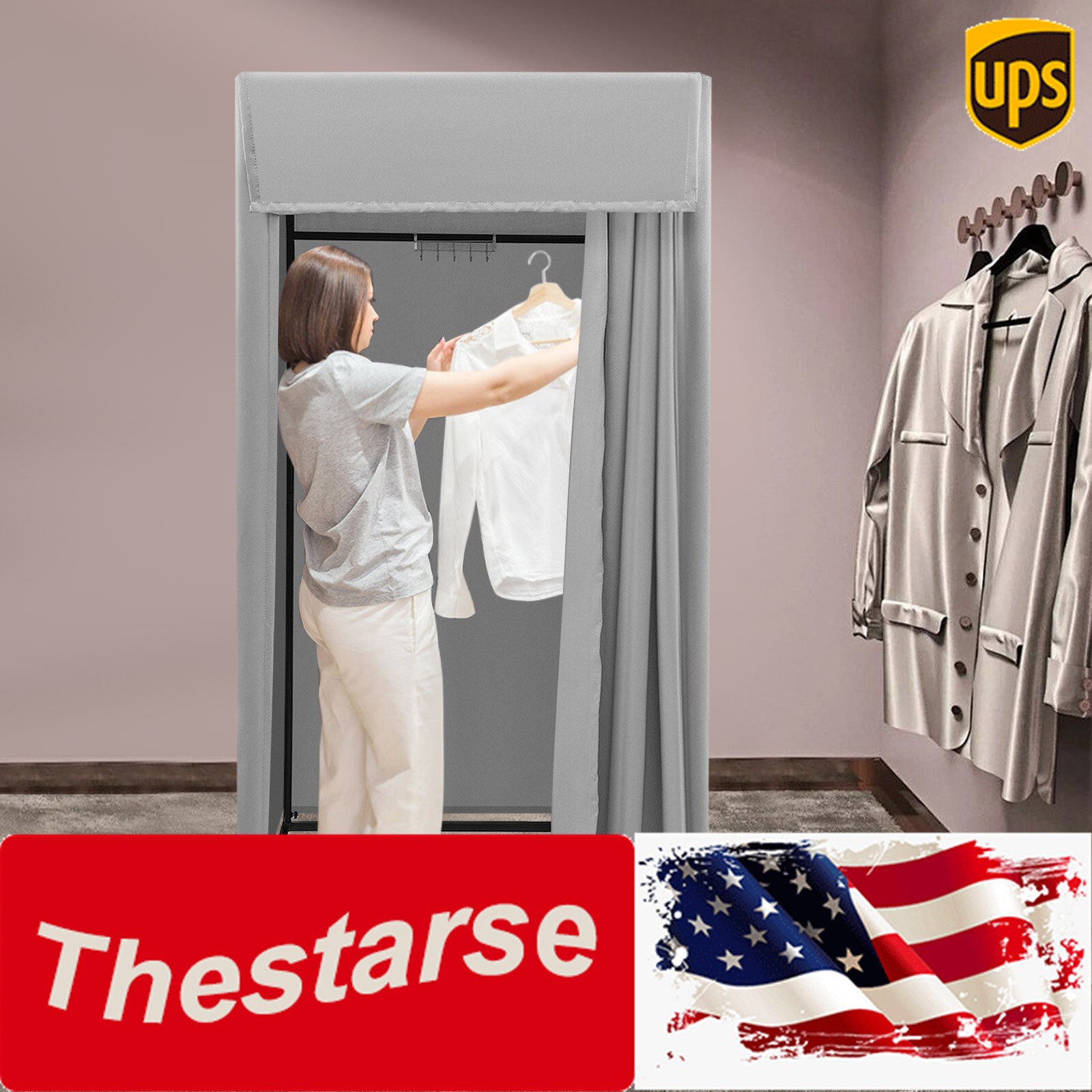For Outdoor Beaches Portable Fitting Room Movable Freestanding Dressing Room
