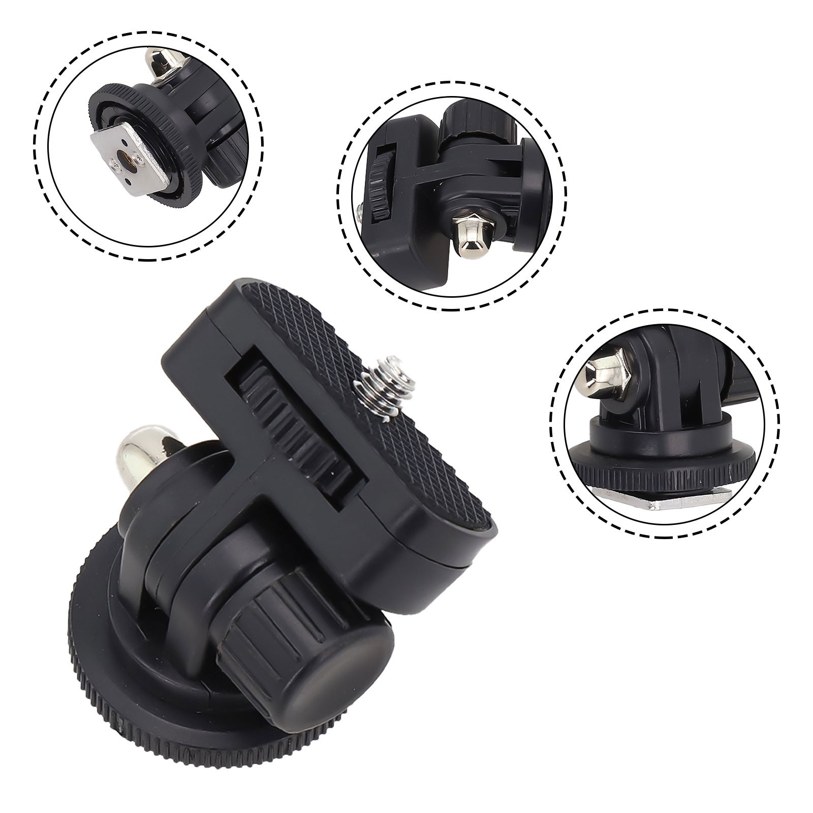 Screw Cold Shoe Adapter Compatible with Various DSLR and Mirrorless Models