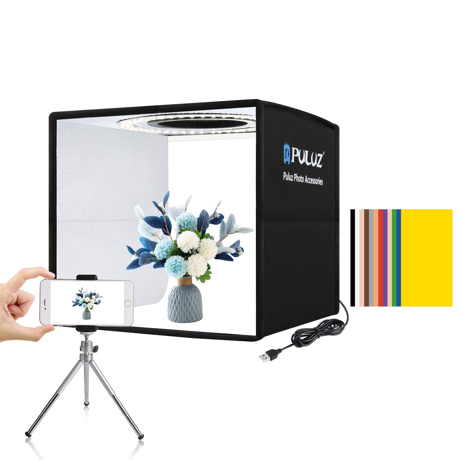 PULUZ Mini Photo Studio Light Box, Shooting Tent kit, 10*10 Inch, Black