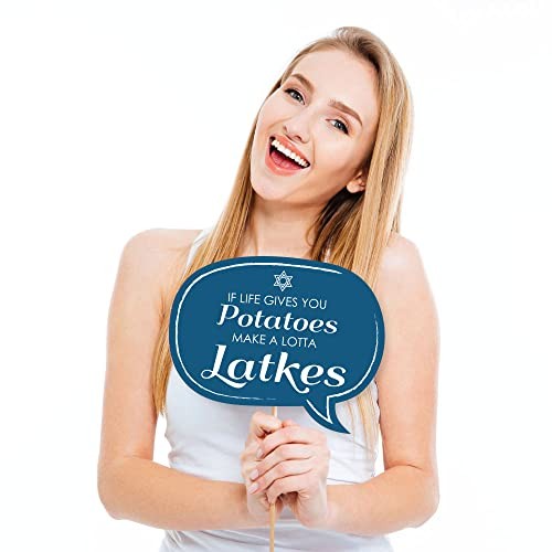 Funny Happy Hanukkah – Chanukah Photo Booth Props Kit – 10 Piece