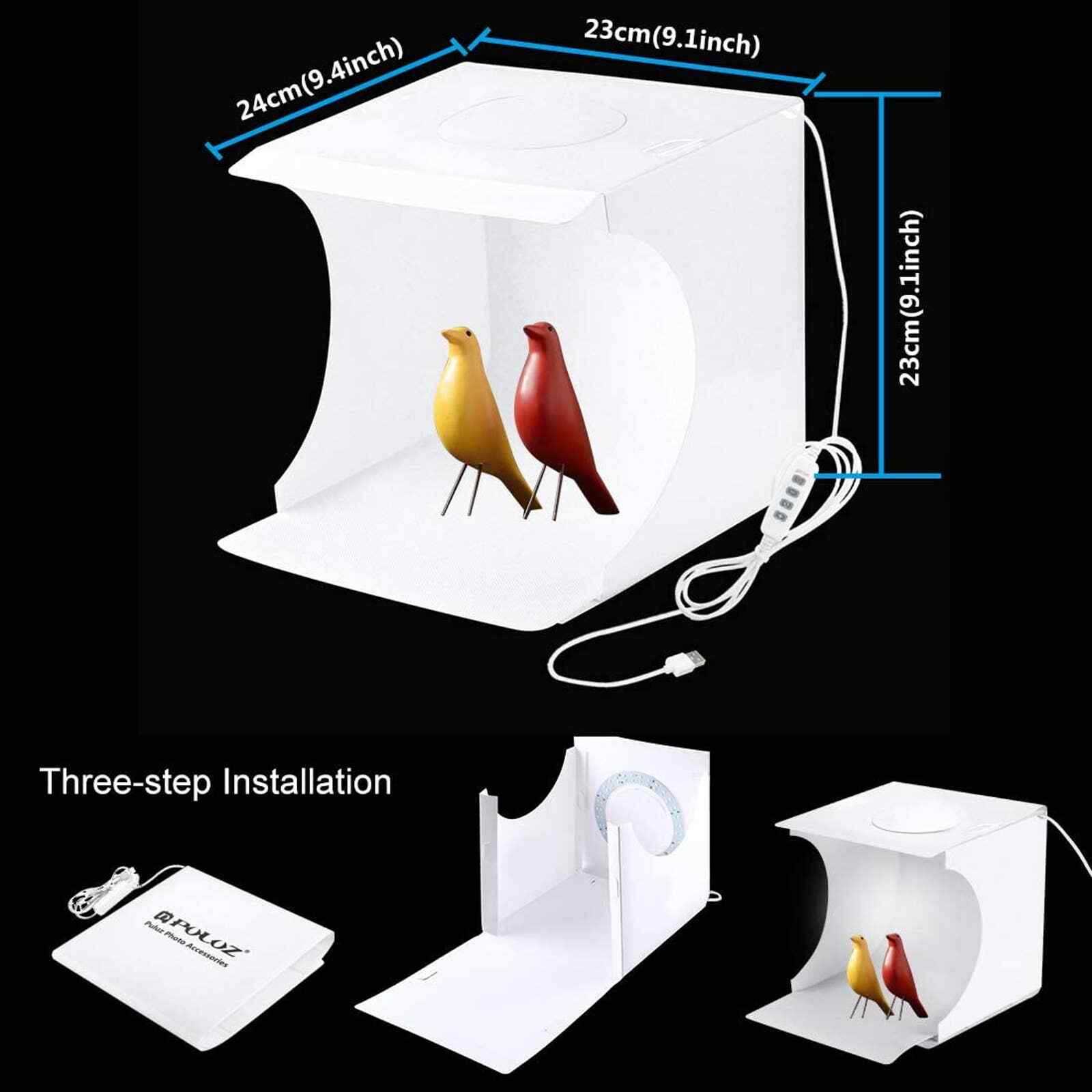 Photo Studio Light Box, Adjustable Lighting White/Warm/Soft Lighting