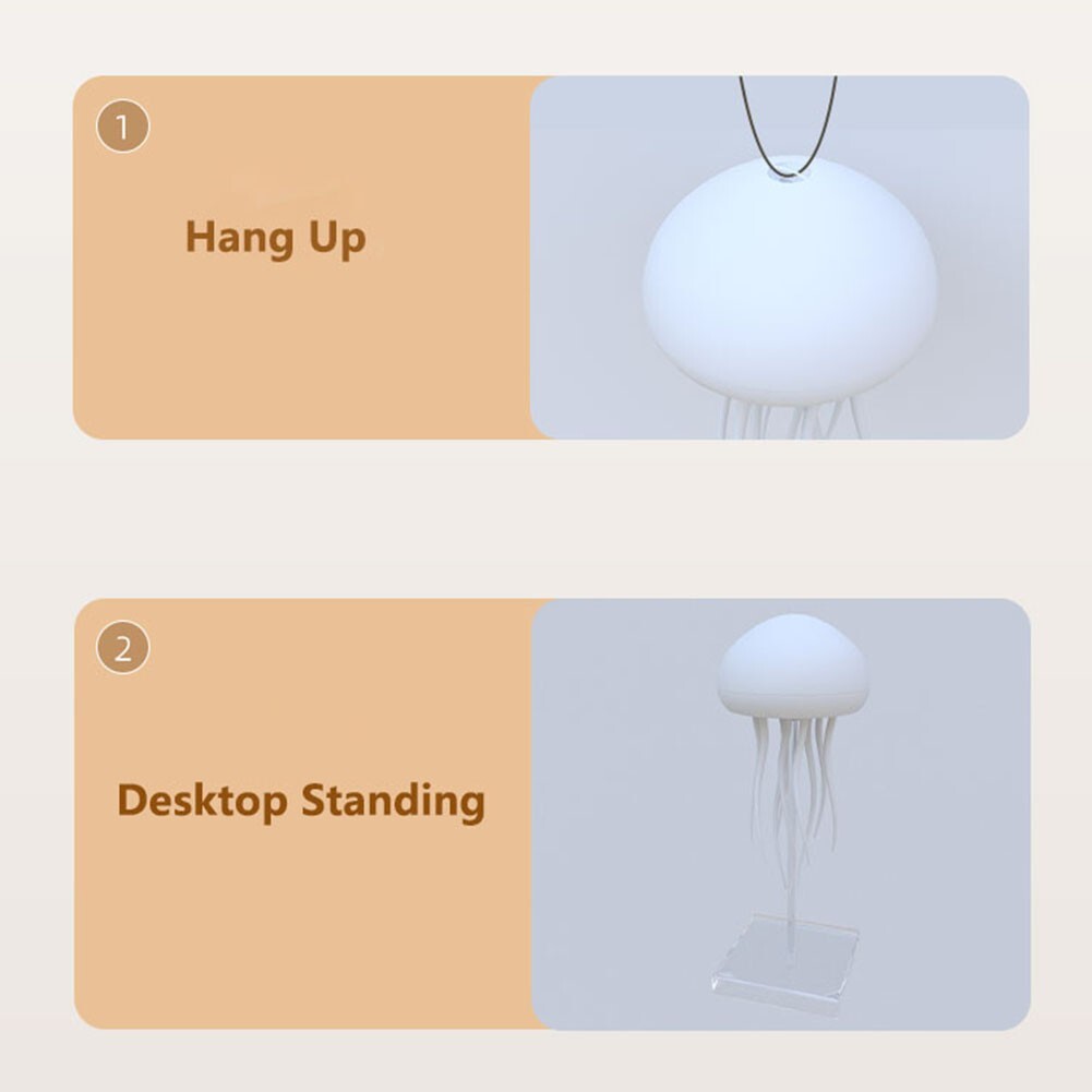 Colorful Voice Controlled For Jellyfish Decor Light Easily Rechargeable Design