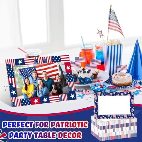 AmazingSpark 50 Pack Patriotic Picture Frames 4×6, Independence Day Photo