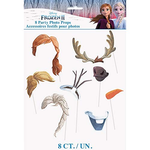 Disney Frozen 2 Photo Booth Props (Pack of 8) – Assorted Design, Premium