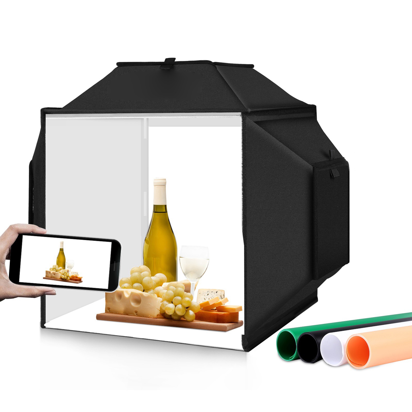 PU5042B 40cm * 40cm Folding LED Light Tent Desktop Photo Studio Light BKPZ