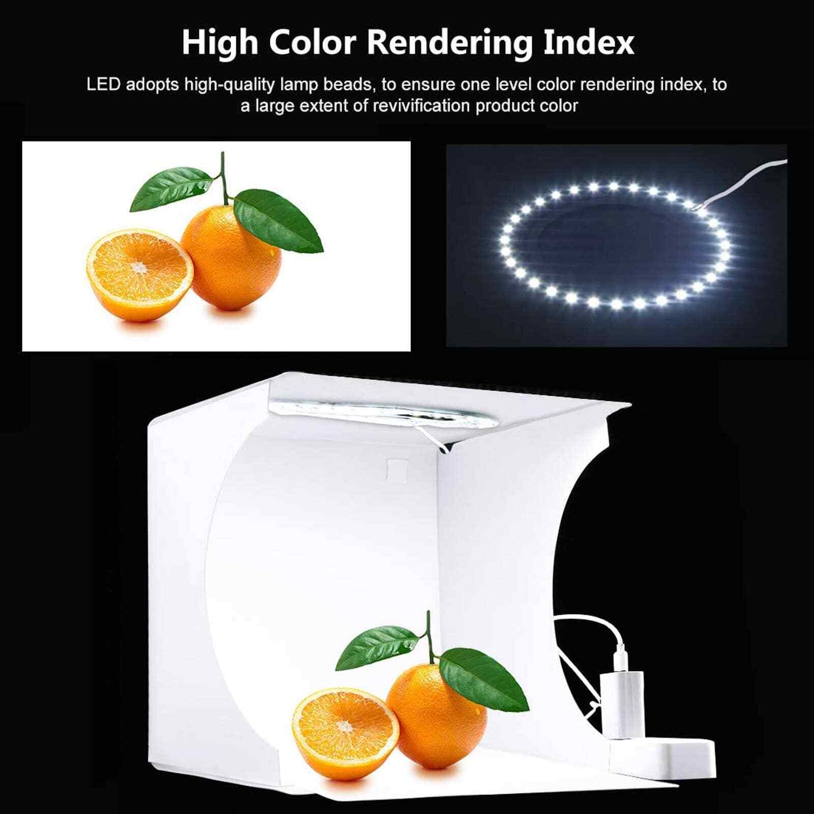 Photo Studio Light Box, Adjustable Lighting White/Warm/Soft Lighting