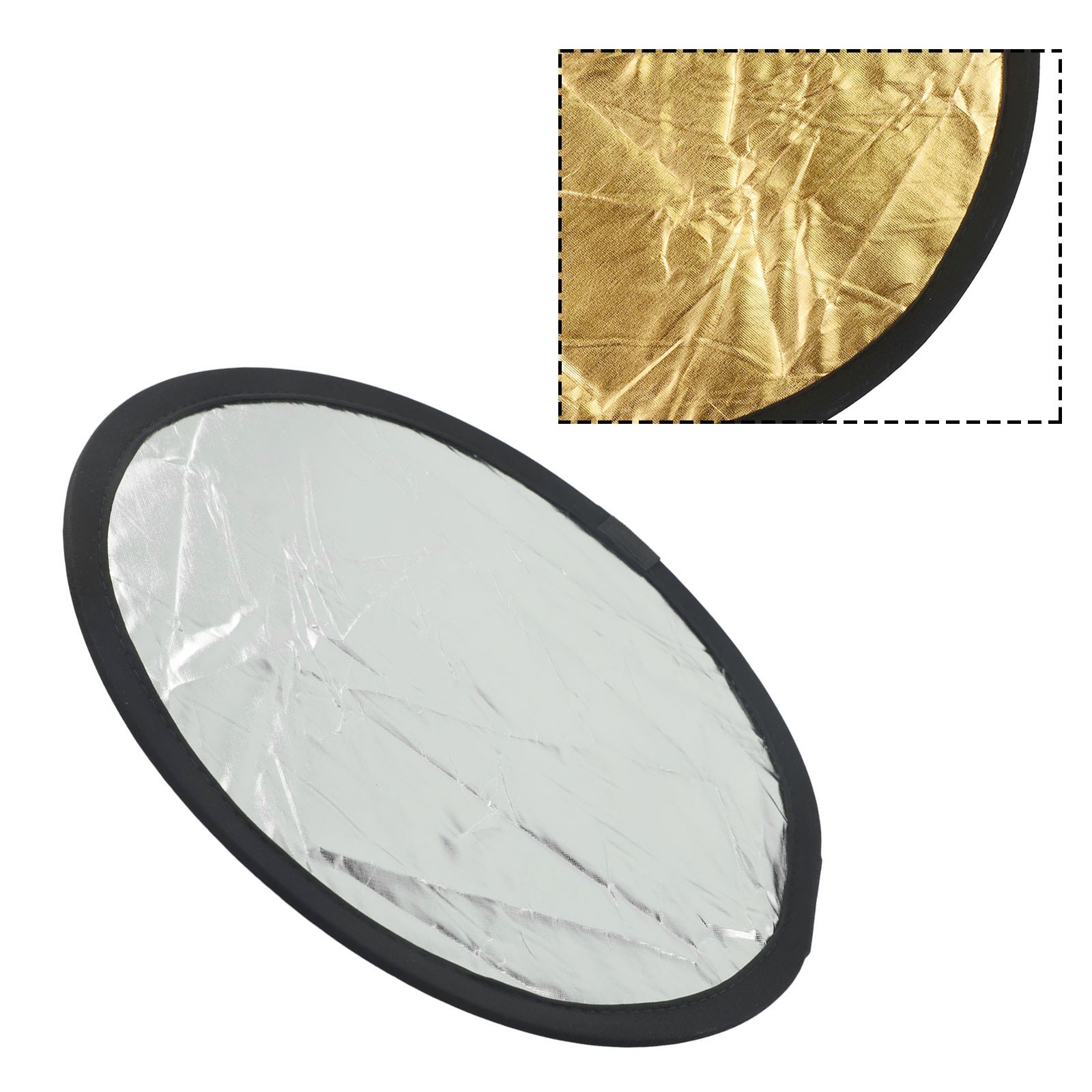 Handheld Multifolding Reflective Plate for Light Diffusion Gold Silver for 2 in