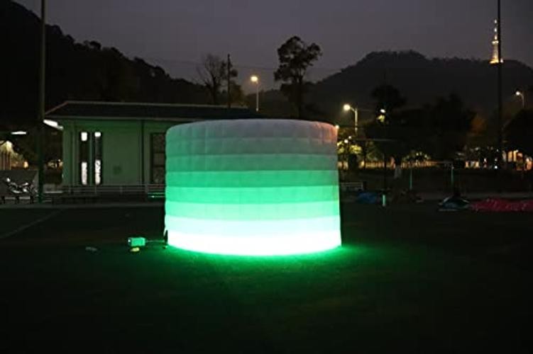 Inflatable Photo Booth Wall Selfie Booth Backdrop, 9.84FTx4.92FTx7.54FT Silver