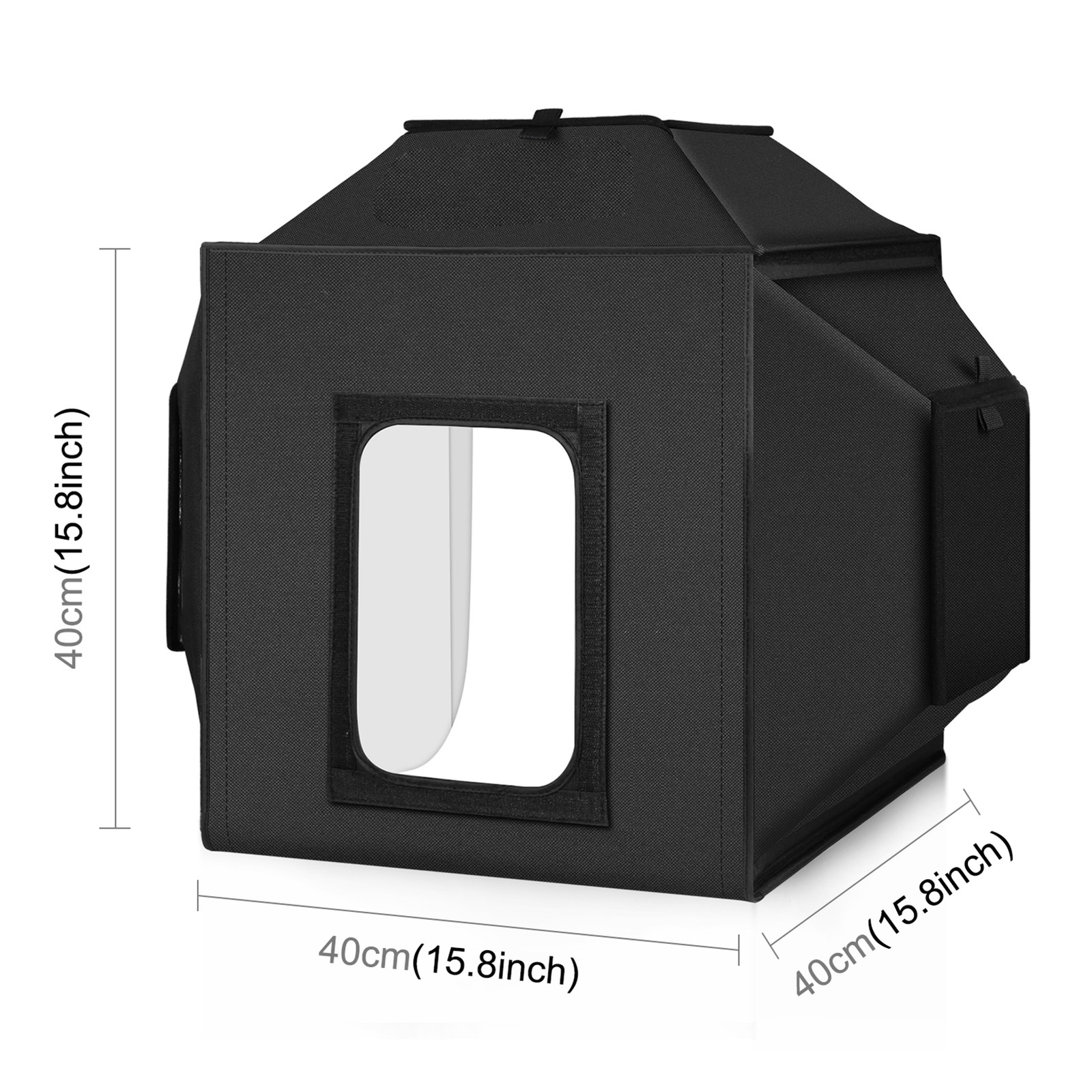 PU5042B 40cm * 40cm Folding LED Light Tent Desktop Photo Studio Light BKPZ