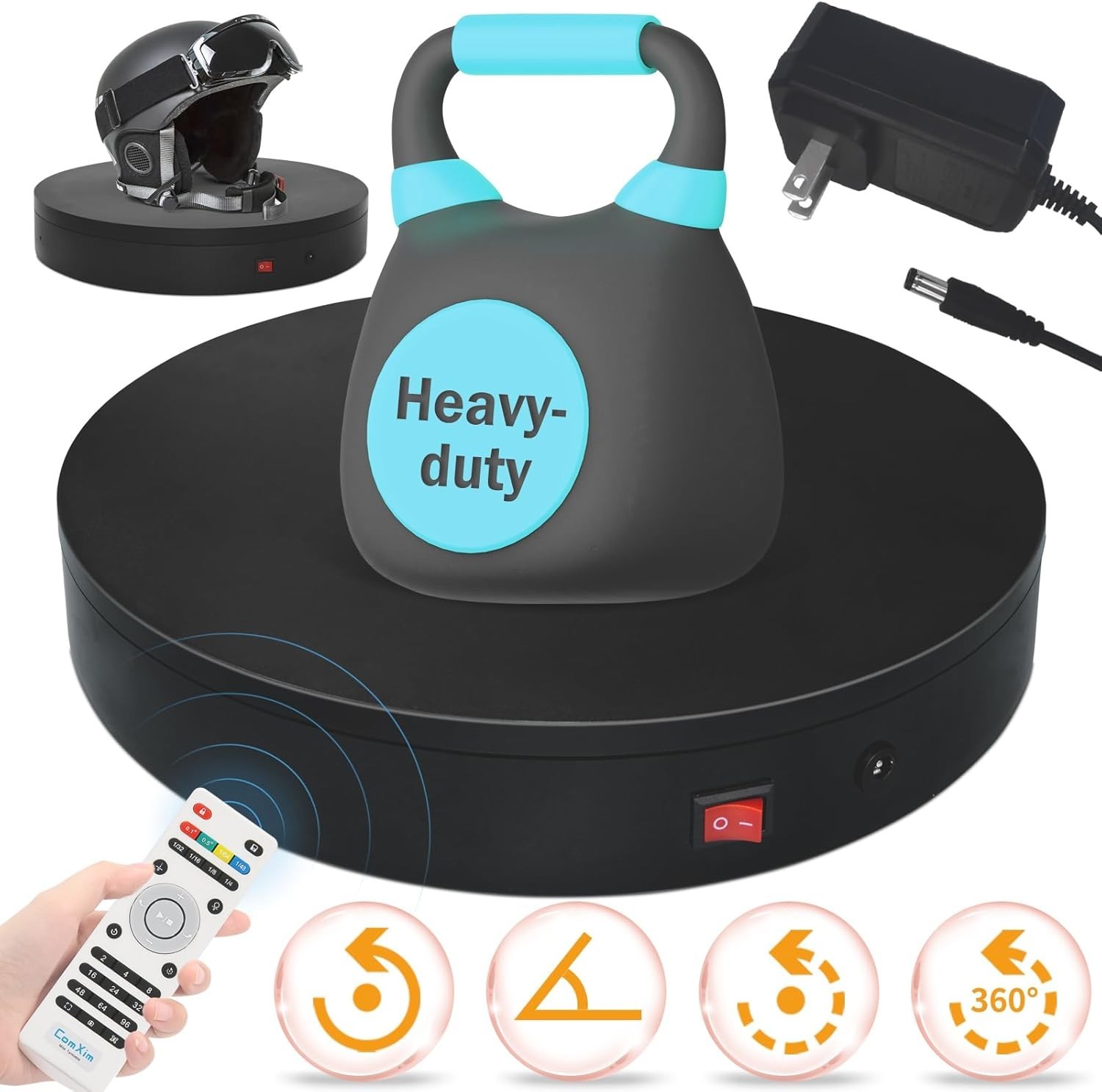 Heavy Duty 12.6″ Motorized Turntable 300lbs Load Remote Control 360° Photography