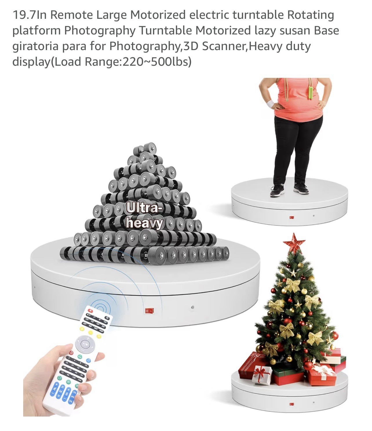 platform Photography Turntable Motorized lazy susan Base giratoria para
