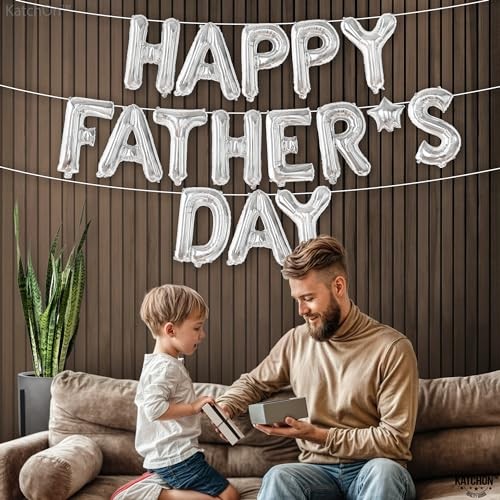, Happy Fathers Day Balloon – 16-Inch | Happy fathers day banner for Silver