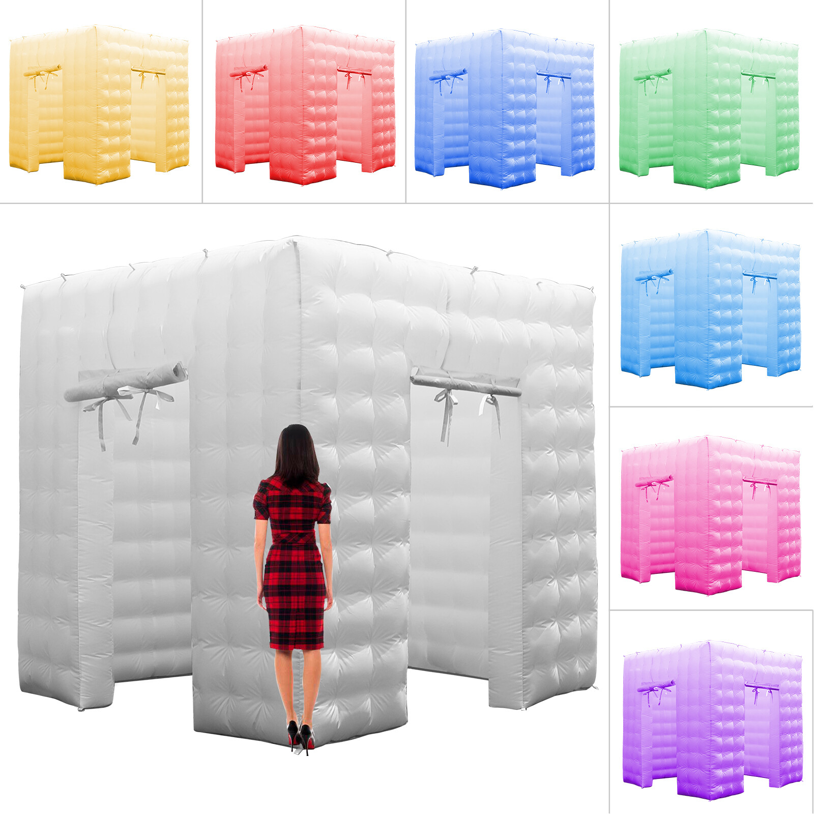 Portable Inflatable Photo Booth Enclosure 2 Doors 8.2f for Wedding Party Events