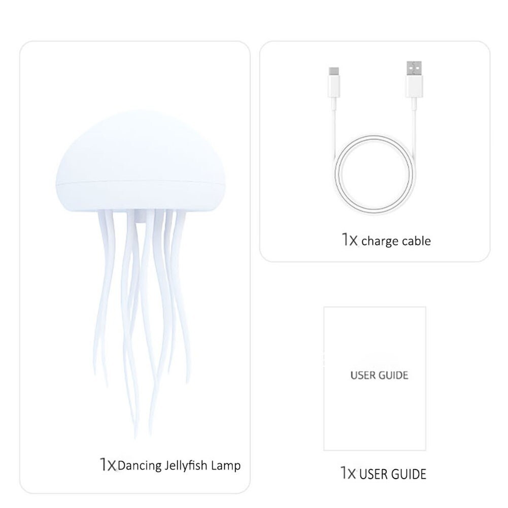 Colorful Voice Controlled For Jellyfish Decor Light Easily Rechargeable Design