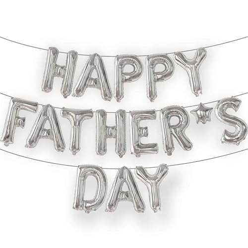 , Happy Fathers Day Balloon – 16-Inch | Happy fathers day banner for Silver