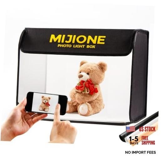 17″x13″x13″Light Box Photography,Foldable Bi-Color Dimmable Shooting Tent Kit