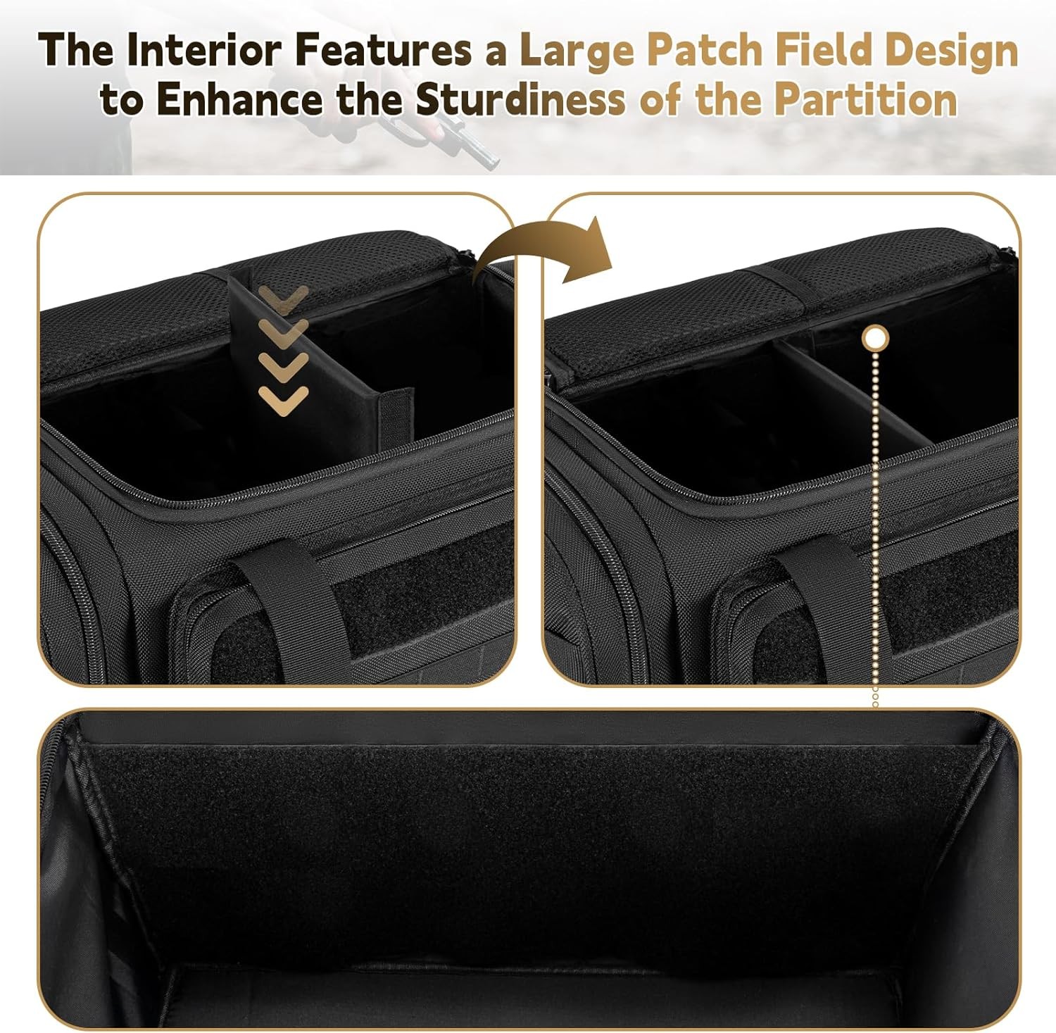 Tactical Pistol Range Bag with Mag Slots and Extra Storage