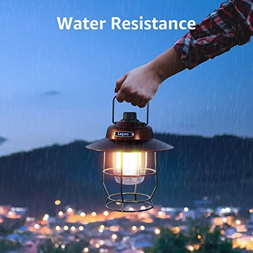 Vintage LED Camping Lantern Rechargeable, Power Bank, Christmas Decorations,