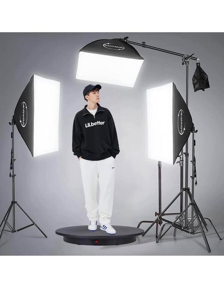 Motorized Rotating Display Stand 360° Electric Photography Turntable Remote
