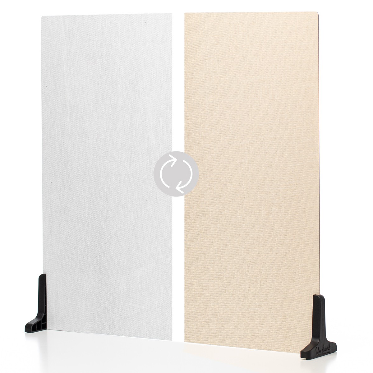V-FLAT WORLD Duo Board – 24×24″ Double Sided Surface Board, Linen White/Linen Cr