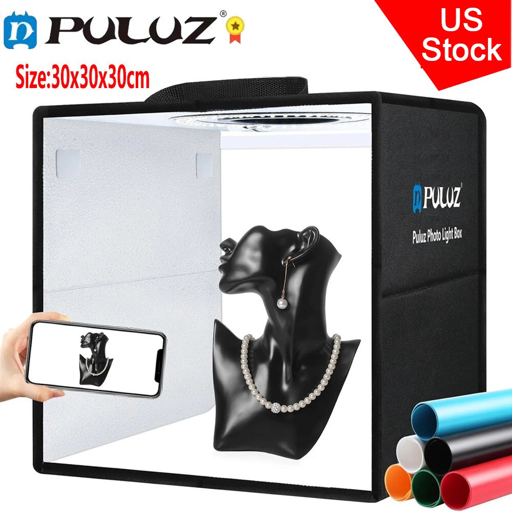 US PULUZ 30Cm Portable Photo Light Box Shooting Tent With 6 Colors Backgrounds