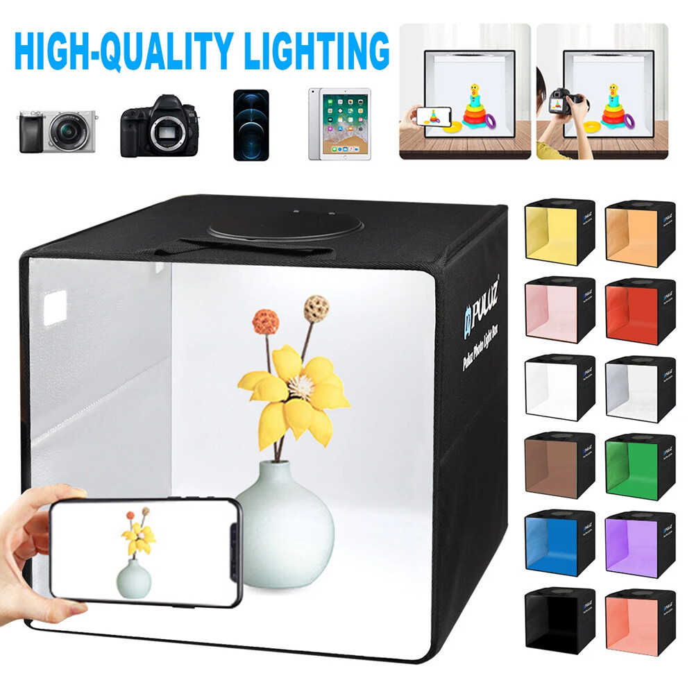 12″X12″ LED Light Box Tent Portable Photo Studio Photography Shooting Background