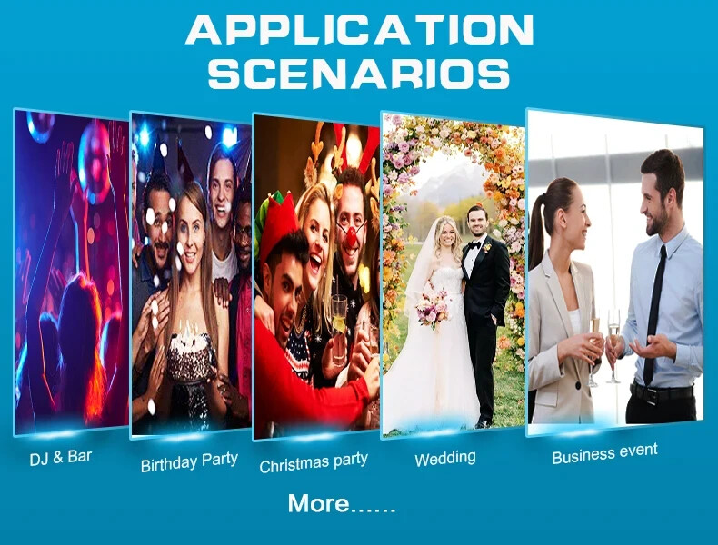 360° Photo Booth Machine 68/80cm Spin Selfie Video Booth for Events & Parties