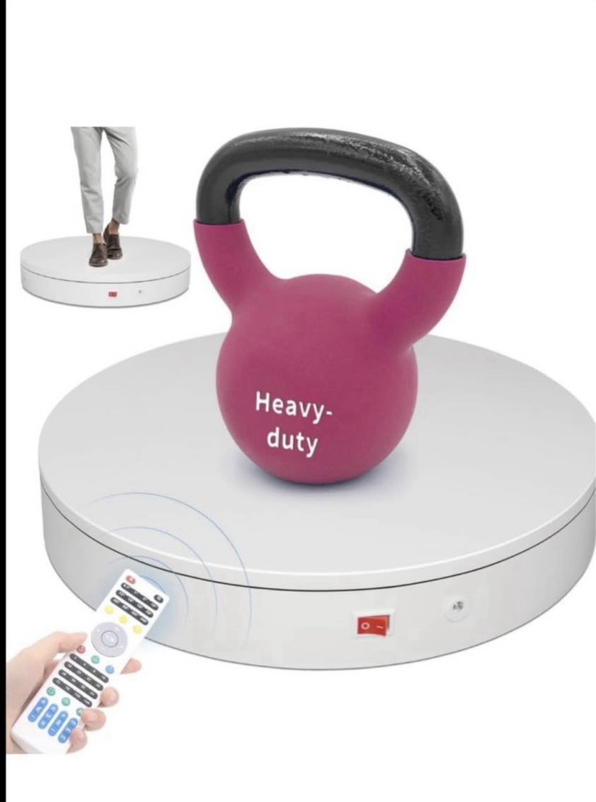 15.8 Inch Remote Motorized Electric Turntable Display Stand Rotating Turntable