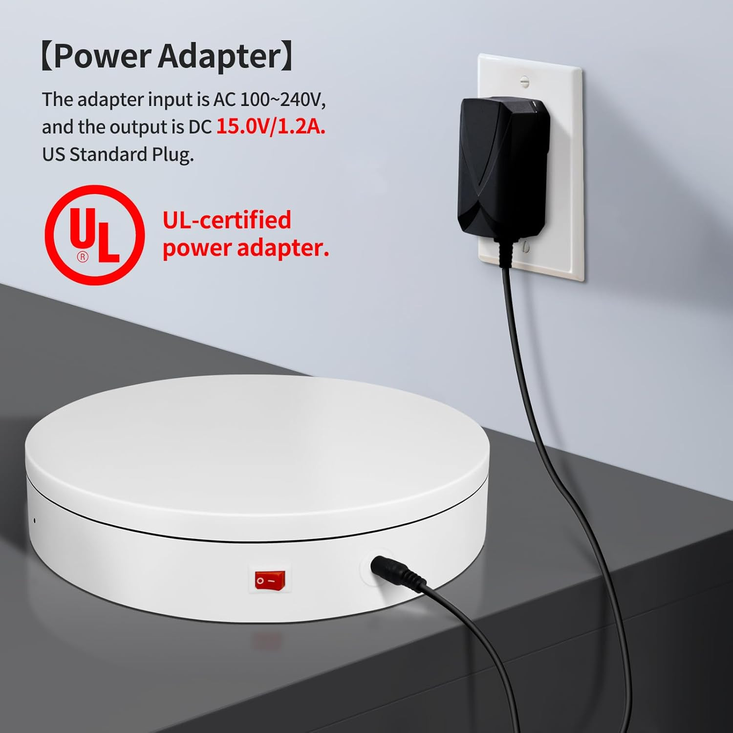 12.6Inch/350Lbs Capacity Large Rotating Platform,Remote Rotating Display Stand ,