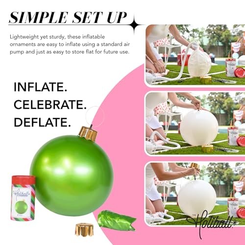 Inflatable Holiday Ornament – Ultimate Indoor/Outdoor Decoration 18 in. White