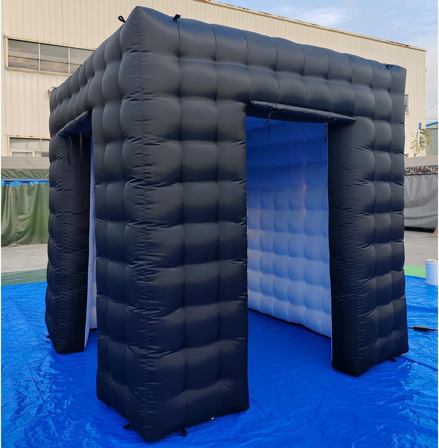 Inflatable Photo Booth Tent SAYOK 8.2ft Black White