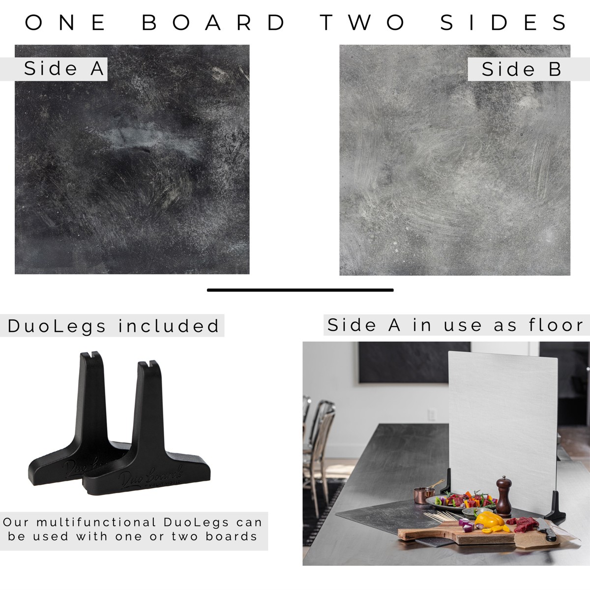 V-FLAT WORLD Duo Board – Double Sided Backdrop Board Surface Food & Product Phot