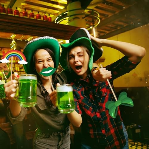 St Patricks Day Photo Booth Props, Pack of 24 Pcs St Patricks Day Photo Props,