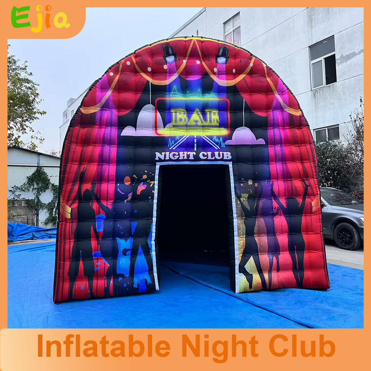US 15x15x14ft Portable Inflatable Night Club Disco Square Gazebo Party Tent