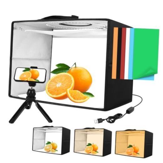 Light Box with Tripod, 12/16/16×12 Inch Lightbox with CRI 95 120 16*12*12 Inch