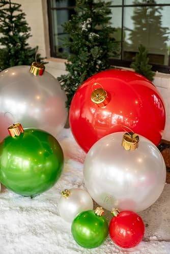 Inflatable Holiday Ornament – Ultimate Indoor/Outdoor 18 in. Pearl White