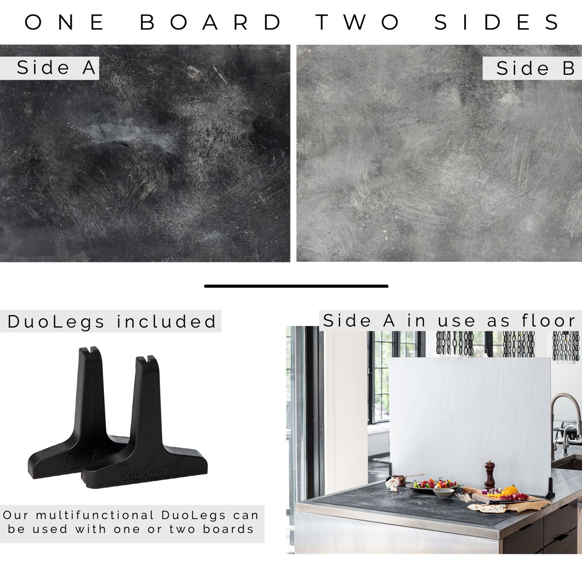 V-FLAT WORLD Duo Board – Double Sided Backdrop Board Surface Food & Product Phot