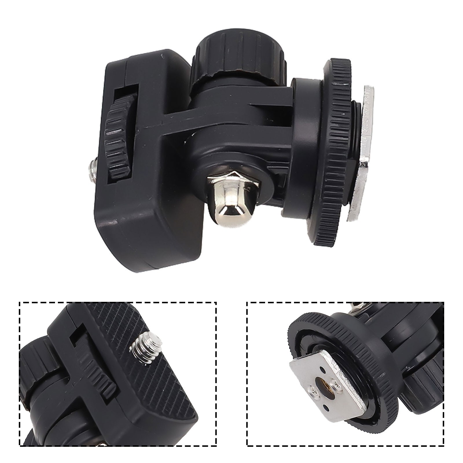 Screw Cold Shoe Adapter Compatible with Various DSLR and Mirrorless Models