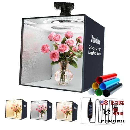 Photo Studio Light Box Photography, 12″x12″x12″ Professional Dimmable 12inch