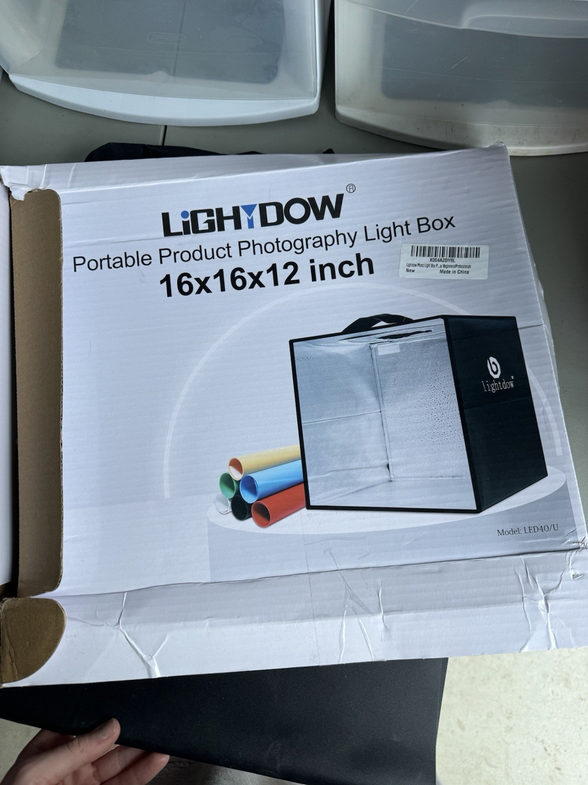 Lightdow 16x16x12 Light Tent Collapsible Dimmable LED USB Powered LED40/U