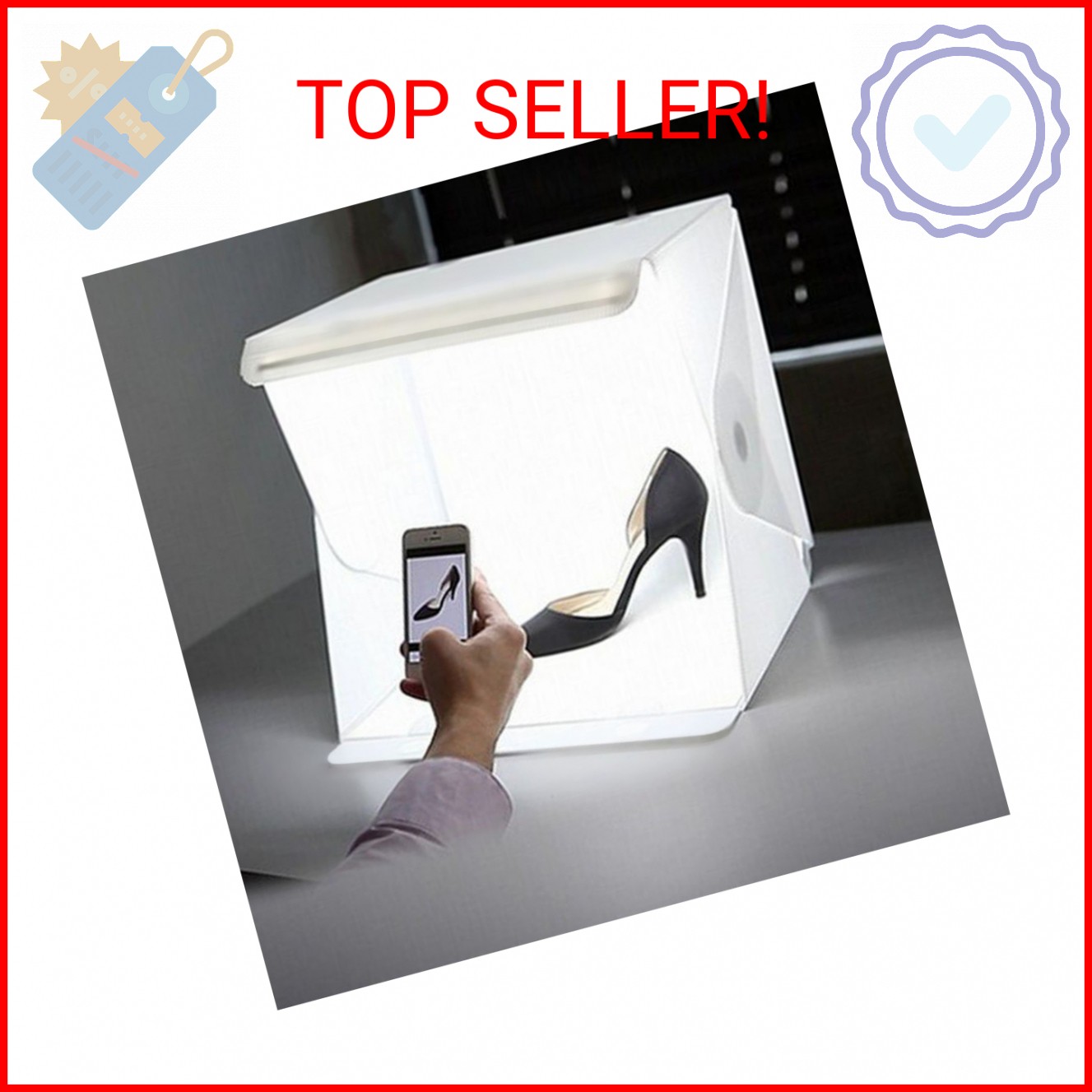 Depthlan Folding Photo Studio Kit Box with LED Light for Photographing Shooting