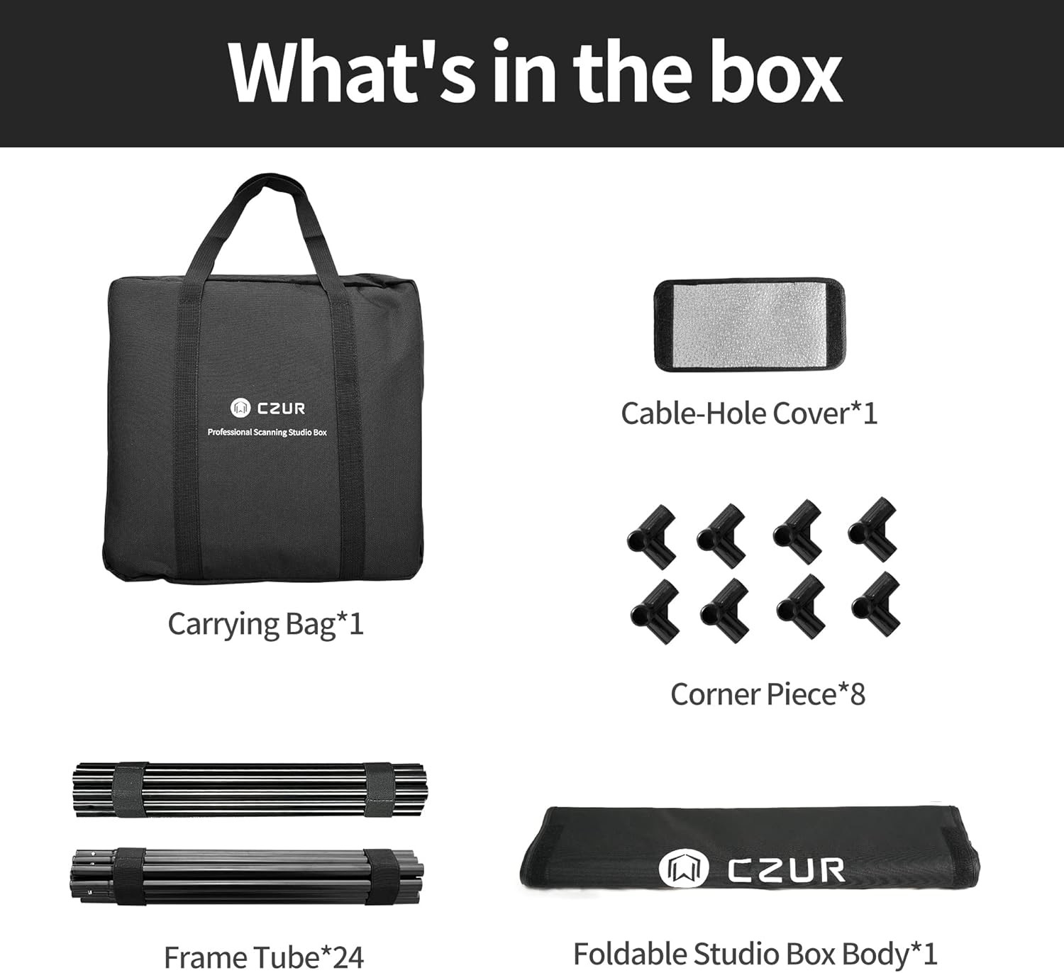 24″ Portable Foldable Studio Box for Professional Document Scanning
